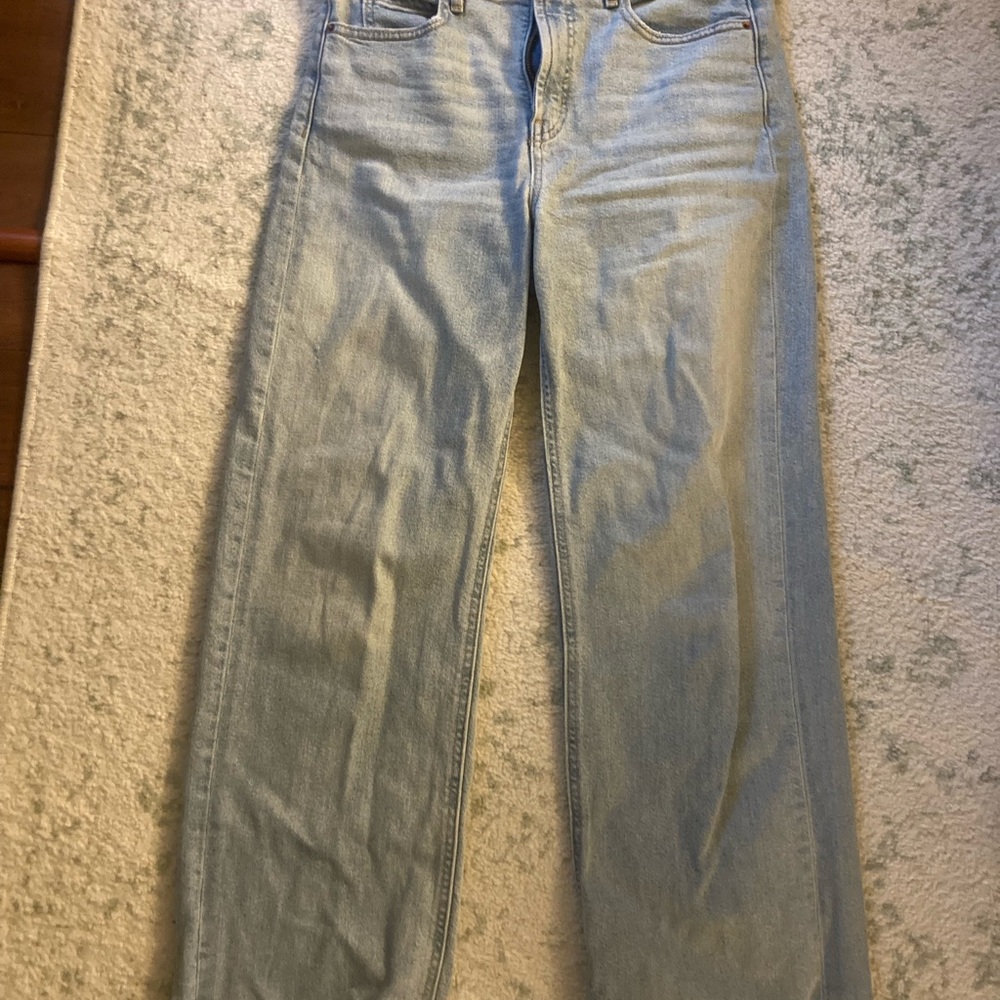 Classic Light Blue Women's Wide Leg High Rise Jeans